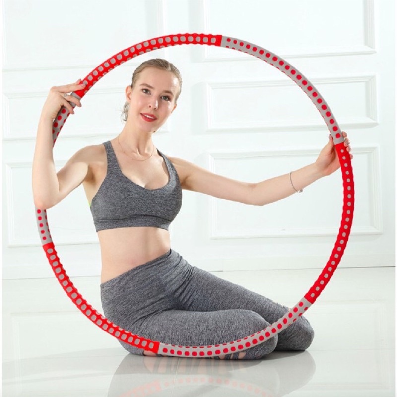 Vòng Lắc Eo Giảm Mỡ Bụng Hula Hoop Cao Cấp Dễ Dàng Xếp Gọn