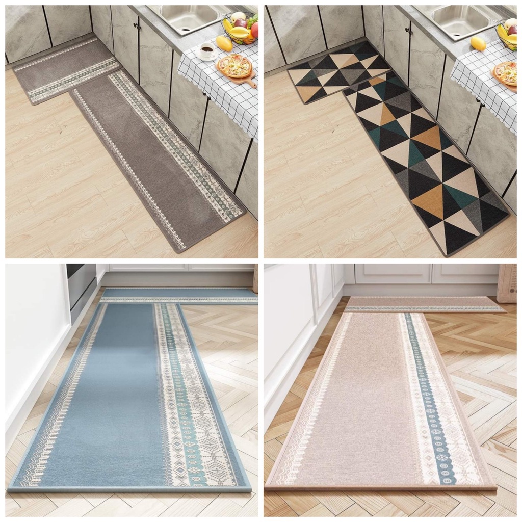 Thảm bếp, lót bếp trang trí cao cấp Minhome chống trượt, thấm hút nhanh, 2 kích thước 50x80cm và 50x120cm