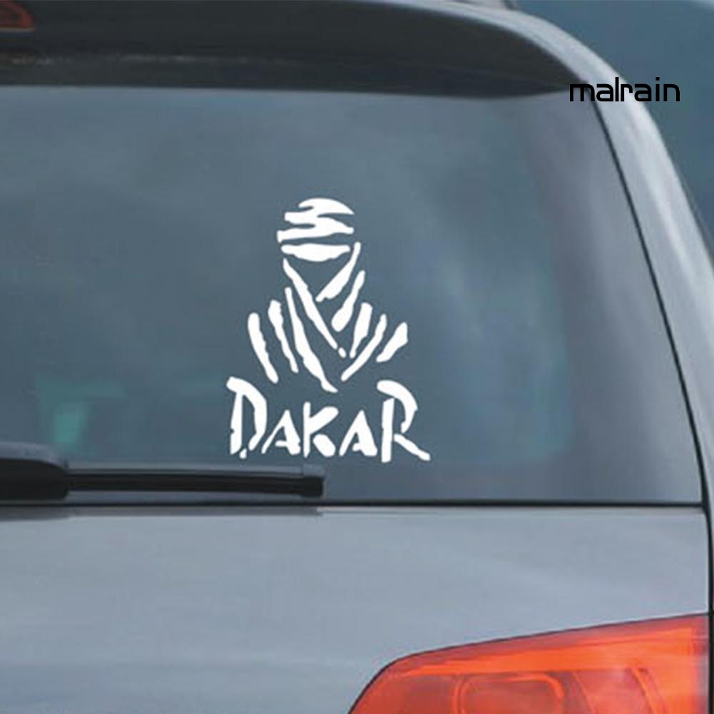 Miếng Dán Trang Trí Phản Quang In Chữ Ma Dakar Độc Đáo Dành Cho Xe Hơi