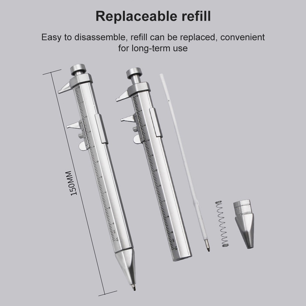 Bút bi DIYMORE tích hợp thước đo đa năng ngòi 0.5mm
