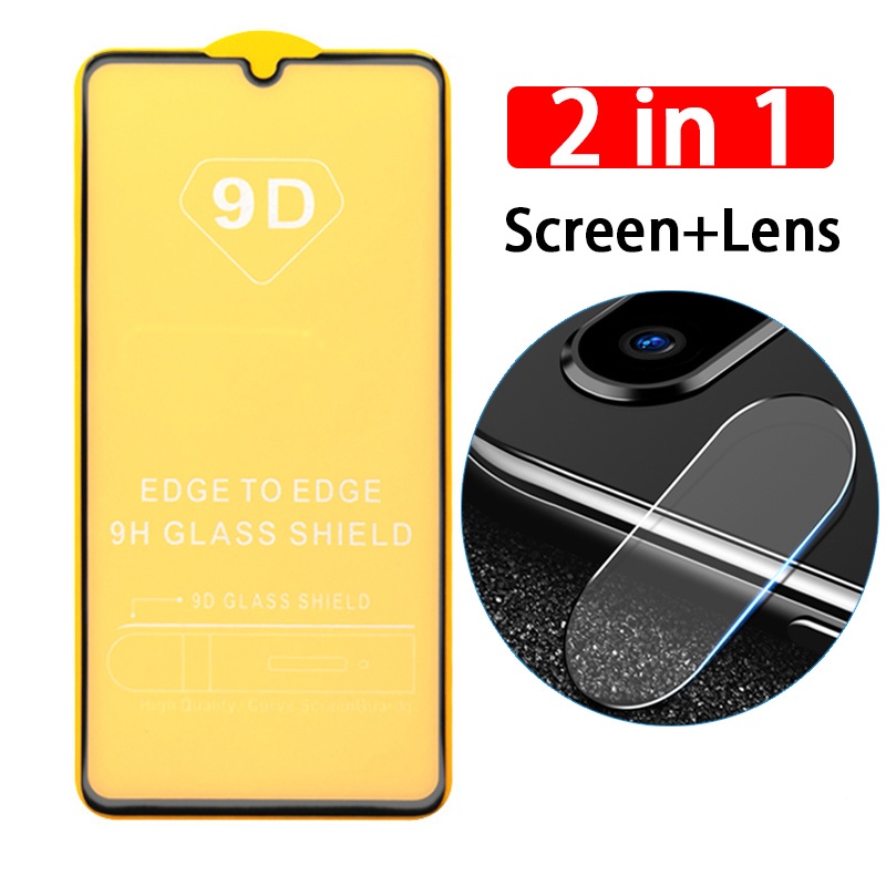 Kính Cường Lực 9D 2 Trong 1 Bảo Vệ Cho Oppo A5S/12 A16 A15 A54 F9 F11 Pro A31 A53 A91 A52 A9 A5 2020 A93 A94 A83 A74 A55 A15S F1S Reno 2 2F 3 5 6Z