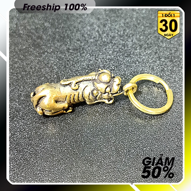 Móc khóa Bộ vật phẩm phong thủy đồng thau nhiều hình bền đẹp trong năm mới mang nhiều phúc lộc tài , kèm video sản phẩm.