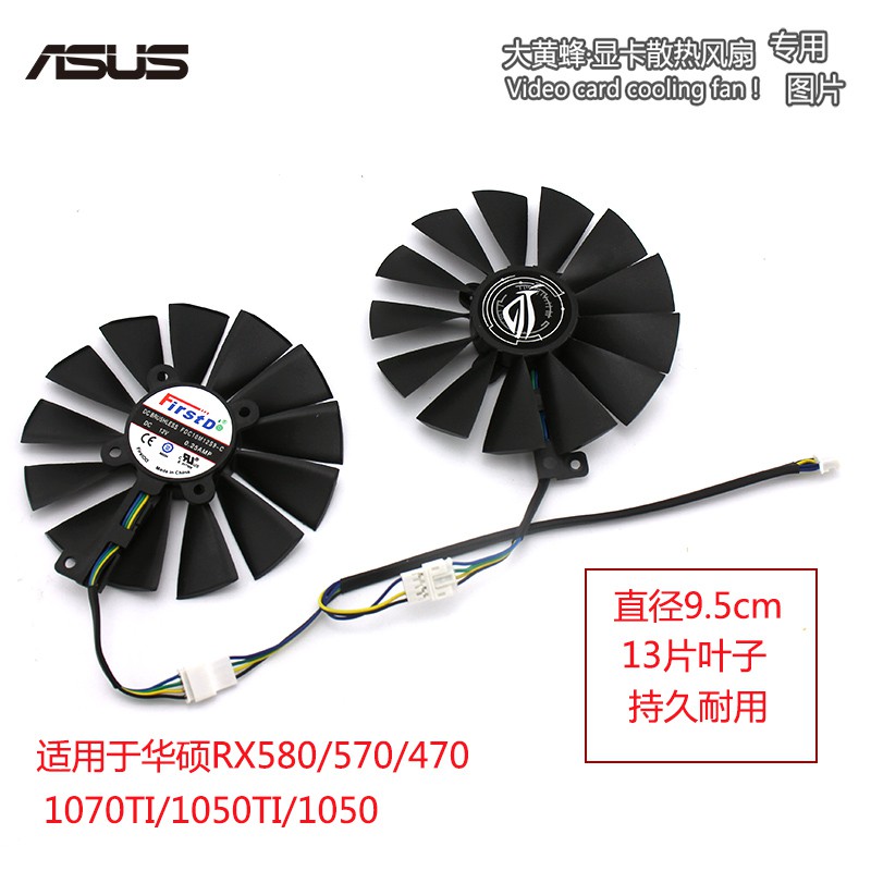 Thẻ Hiển Thị Màn Hình Cho Asus Rx580 / Rx570 / 470 / 1070 / 1050ti / 1050 F10M12S9-C