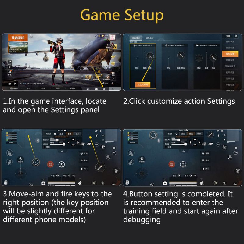 Nút Bấm Hỗ Trợ Chơi Game Trên Điện Thoại Có Cò Bấm L1 / R1