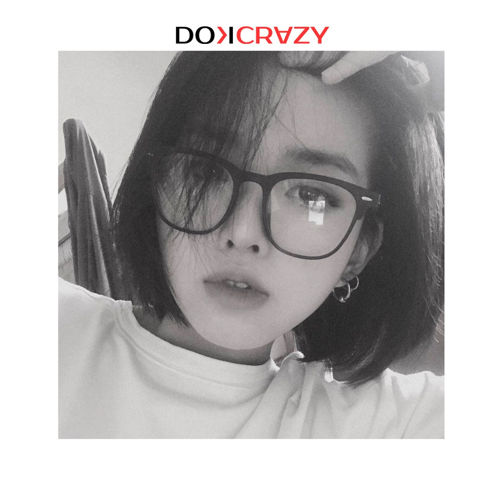 Gọng kính cận vuông nam nữ local brand SINO DOKCRAZY mắt không độ giả cận thời trang có thể cắt mắt phong cách retro | BigBuy360 - bigbuy360.vn