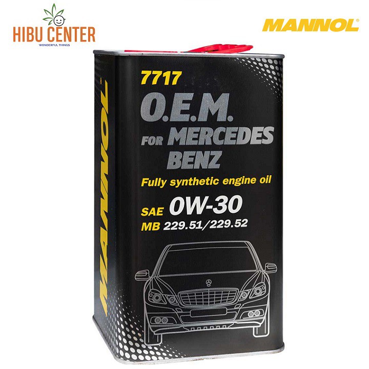 Dầu Nhớt Tổng Hợp MANNOL Oem 0W30 Cho Xe Mercedes Benz 4 lít