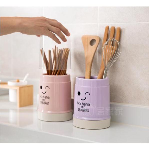 Ống cắm đũa thìa có nắp để bàn