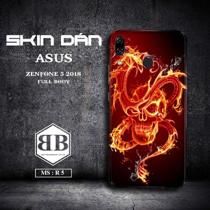 Bộ Skin Dán Asus Zenfone 5 2018 dùng thay ốp lưng điện thoại nhiều mẫu mới