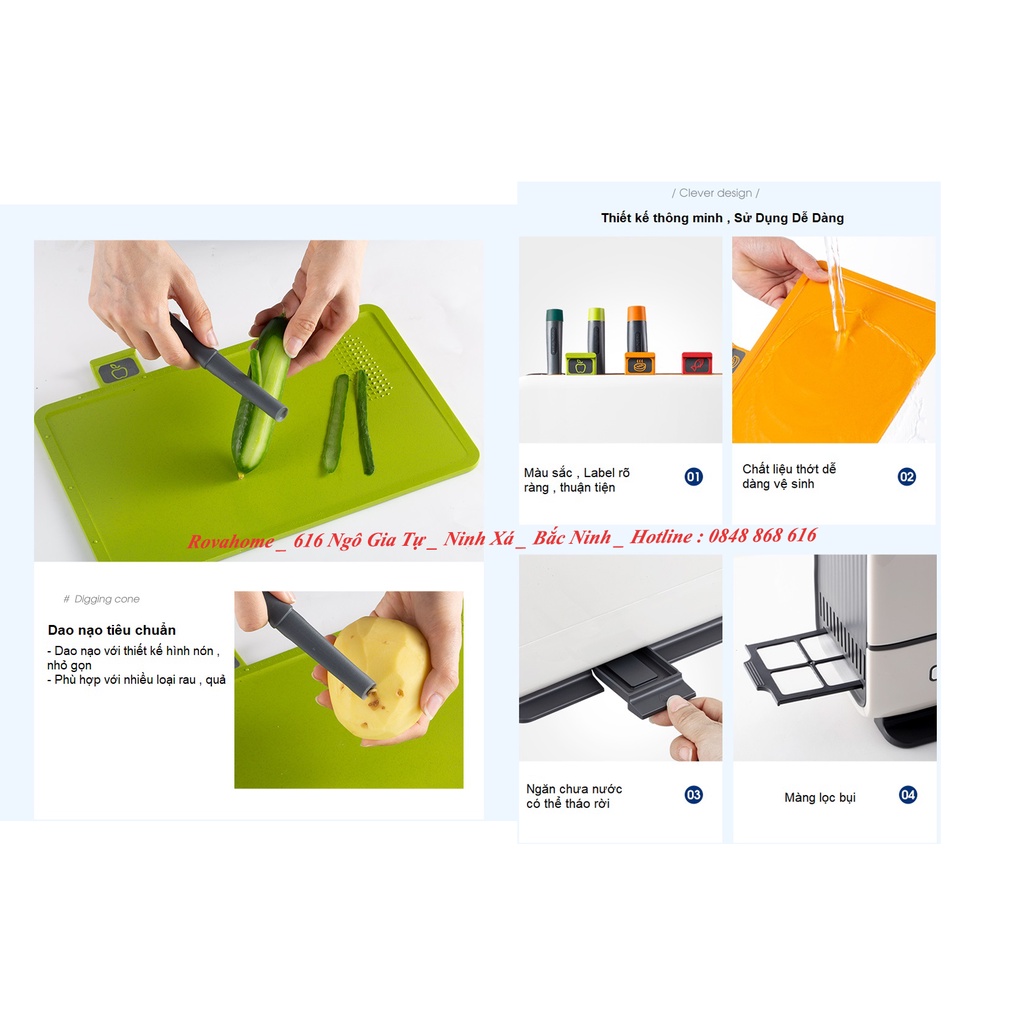 Morphy Richards MR1001  Bộ Dao Thớt  Khử Khuẩn UV + Sấy Khô 70ºC / Hàng Có Sẵn