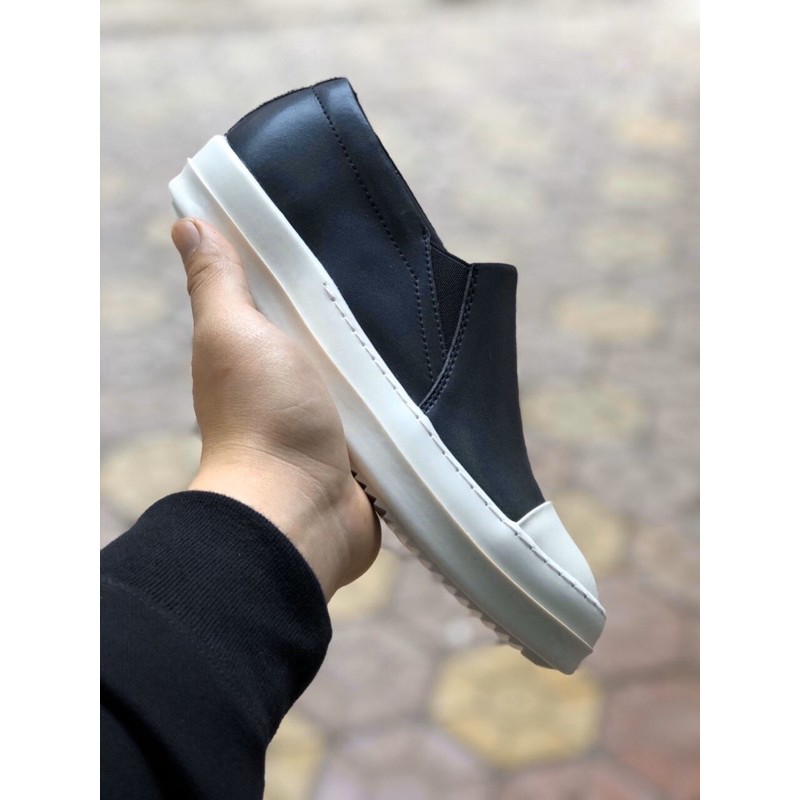 [DemonSneakers]Giày rick owens slip on bản da ( bản trung)   🌺