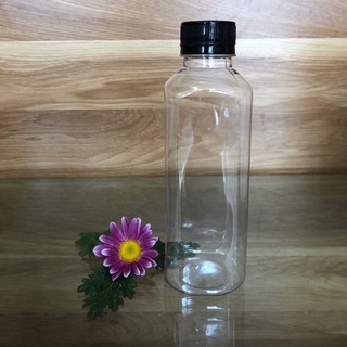 Chai PET 350ml kèm nắp đen (1 chai)