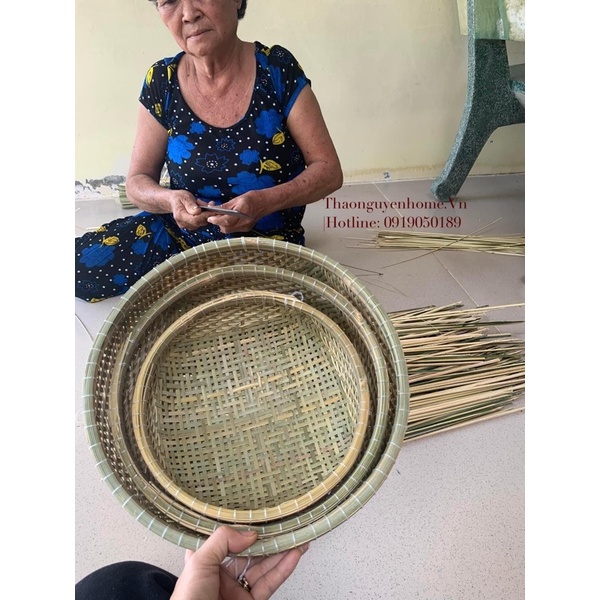 Rổ rá tre cật tre đan tay thủ công (siêu bền đẹp)