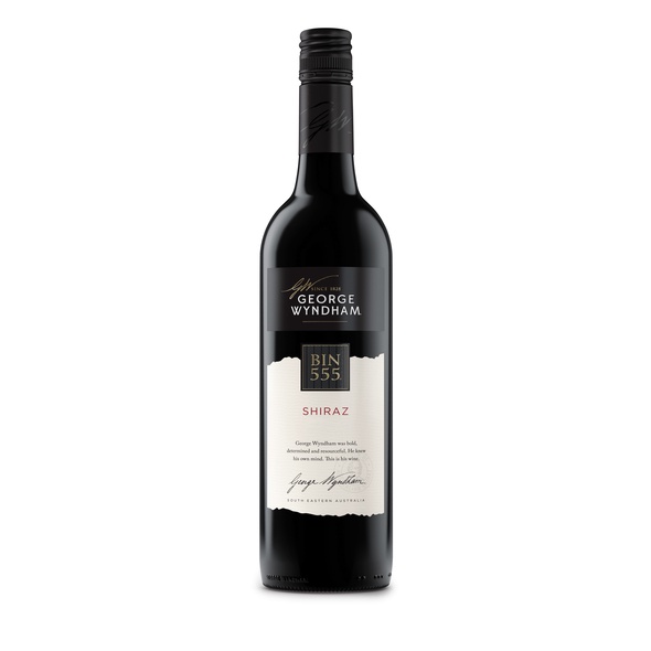 Rượu Vang Đỏ George Wyndham Bin 555 Shiraz nồng độ Alc 14.0% 750ml Không Kèm Hộp