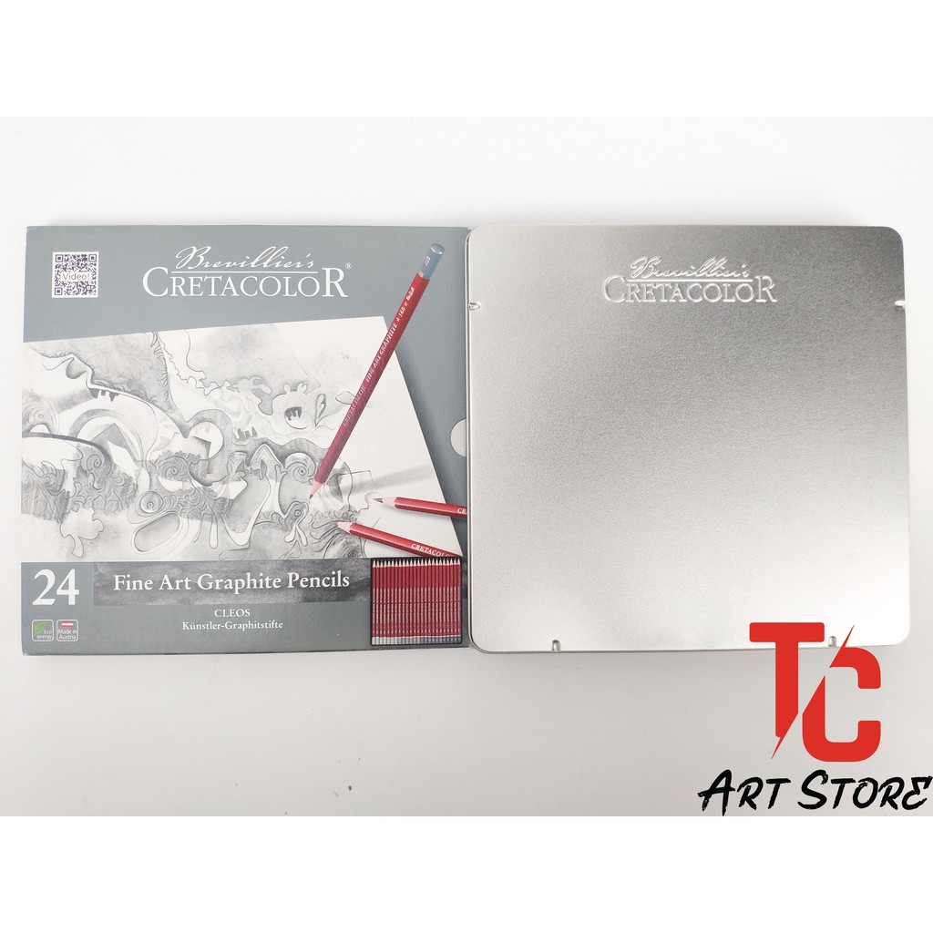 Bộ chì phác thảo CRETACOLOR Fine Art Graphite (hộp thiếc)