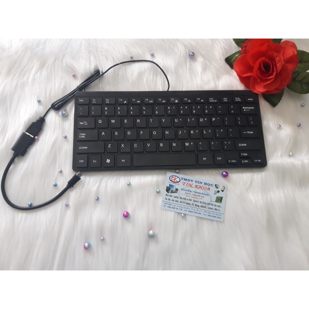 Combo bàn phím mini K1000+Cáp OTG Unitk YC438