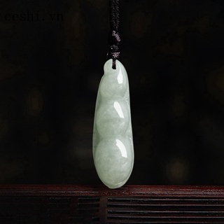 Myanmar Natural Emerald Bean Necklace Of Small Blessing Bean Green Bean
