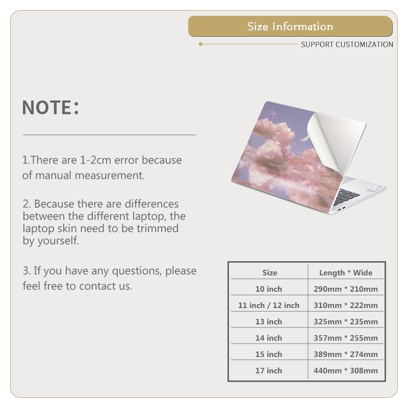 Bán Chạy Nhãn Dán Thiết Kế Kiểu Áp Phích Phong Cách ins Phù Hợp Với Da Máy Tính Xách Tay Phù Hợp Cho 11-17 inch