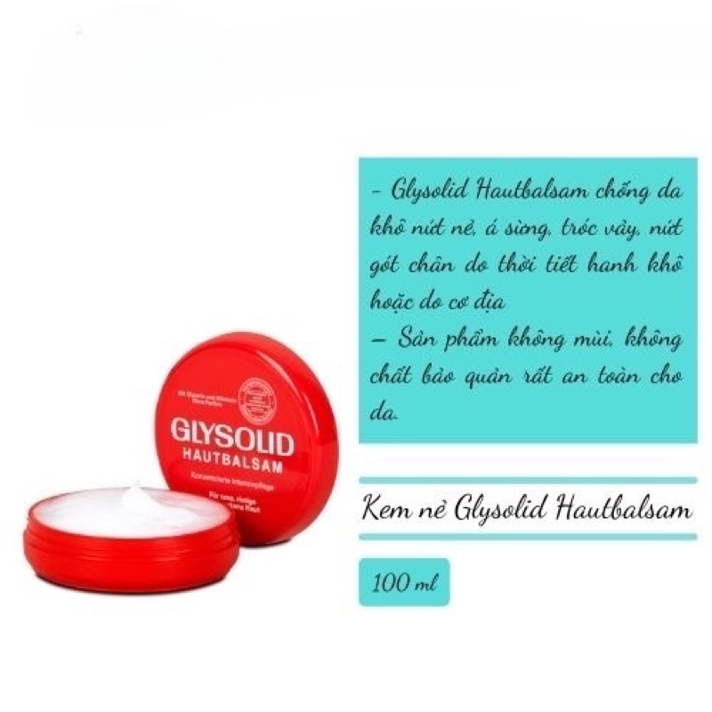 Kem dưỡng cho da thô sần nứt nẻ Glysolid