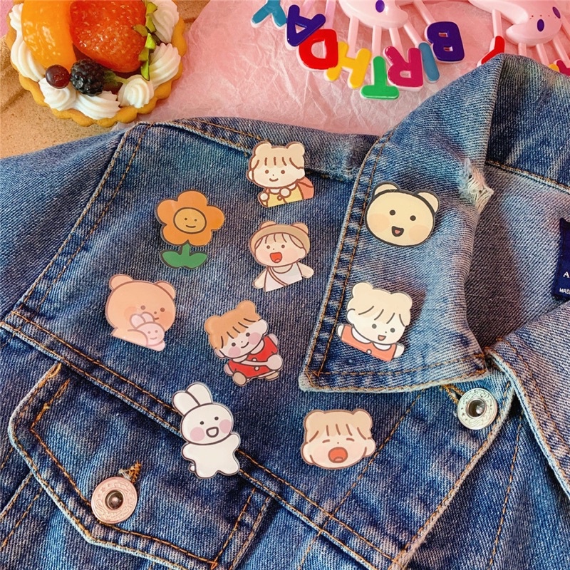 Pin Cài Áo Siêu Đáng Yêu YUMI BÁN SỈ Sticker gắn cặp balo Siêu Hot Trendy