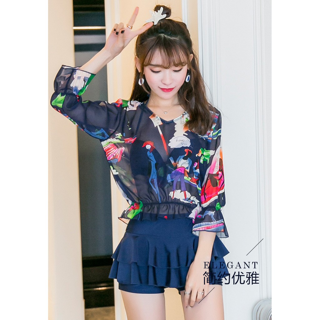 Bộ Đồ Bơi Nữ Áo Tắm 3 Chi Tiết Quảng Châu