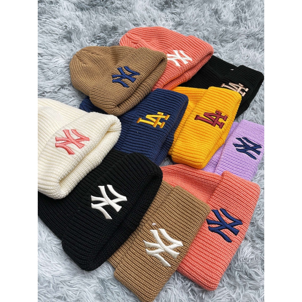 Mũ Len Thêu NY LA Beanie Basic N70