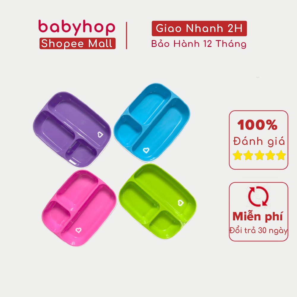 Đĩa ăn dặm Munchkin chia ngăn thiết kế để chống trượt chống nóng hiện đại đơn giản phân phối chính hãng bởi babyhop