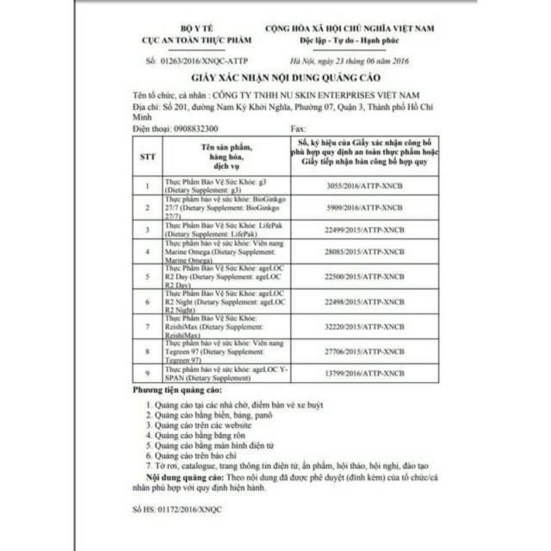 Yspan Nuskin viên uống tăng cường đào thải các độc tố ( hạn 8/2025(