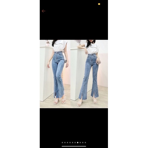 quần ống vẩy xẻ gấu