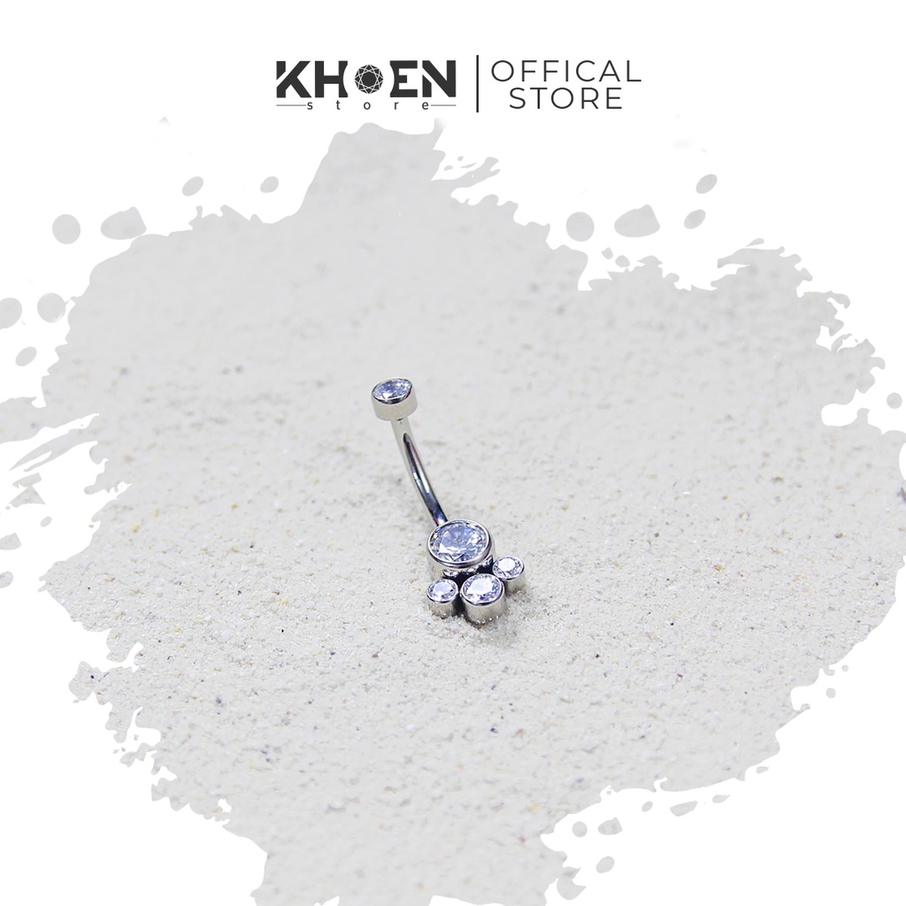 Khuyên Rốn chân mèo - Titanium G23 - Khoen Store