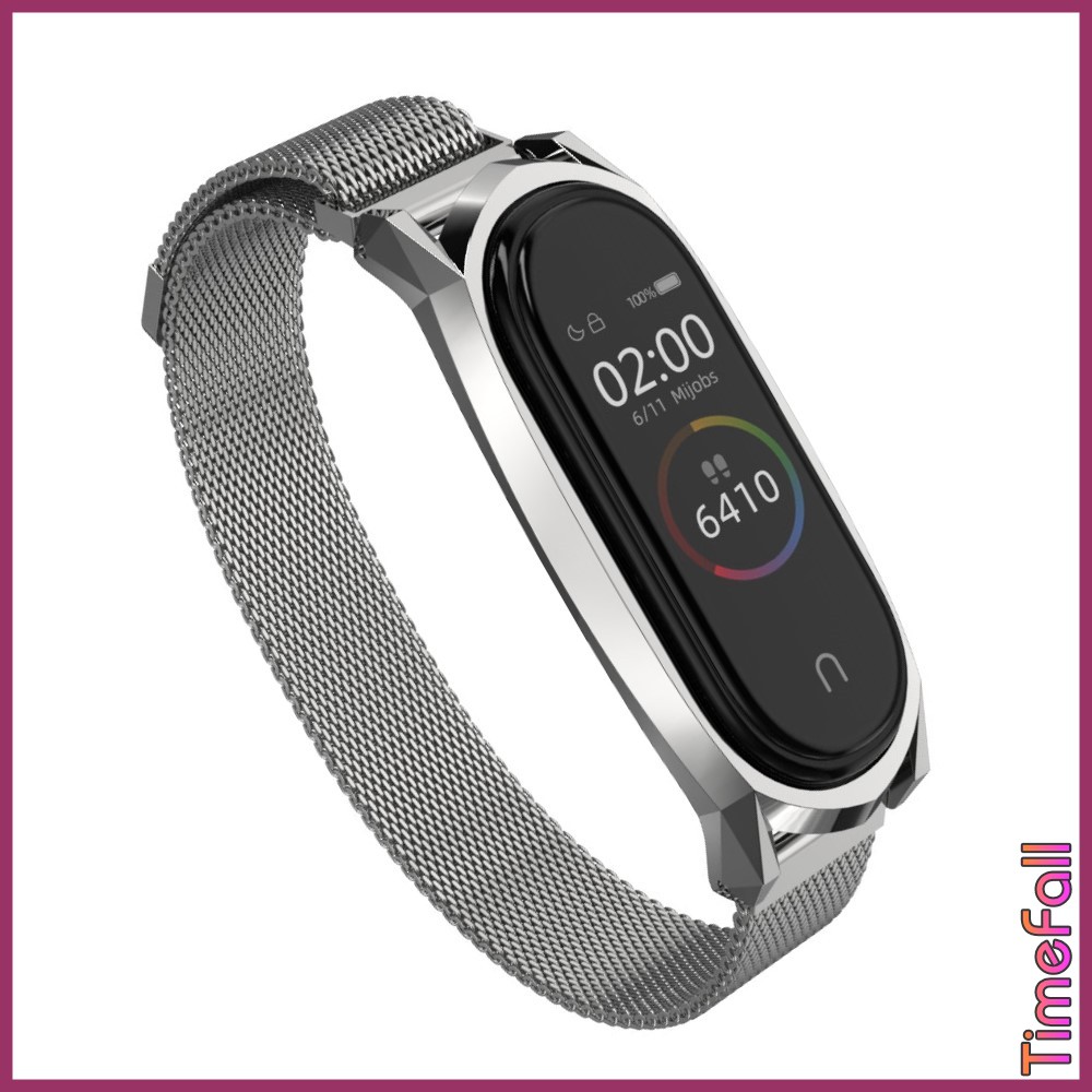 Dây đeo nam châm GT mi band 6, miband 5 chính hãng MIJOBS, dây đeo thay thế mi band 5, miband 6 milanese loop GT