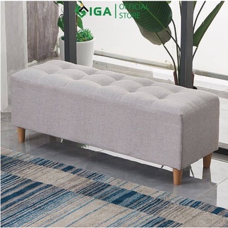 Ghế Đôn dài Woody chân gỗ, sofa bed mặt đệm đàn hồi hiện đại giá rẻ chính