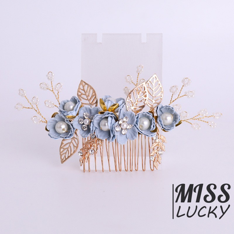 Phụ kiện cài tóc đính hoa lá xinh xắn cho nữ