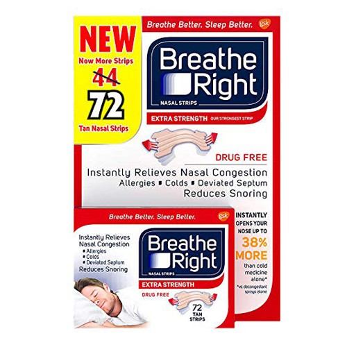 Breathe Right Nasal Strips Extra, 72 miếng