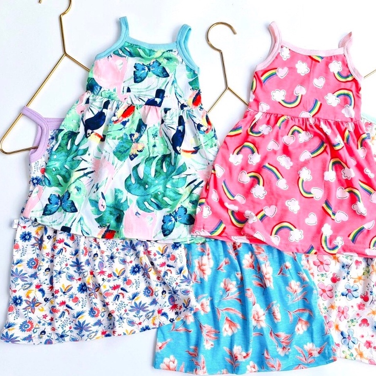 Combo 5 Váy hai 2 dây cho bé gái mùa hè (mẫu ngẫu nhiên) size 1 - 5 tuổi MINTSCLOSET Mint's Closet - GV0060