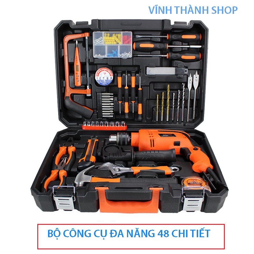 BỘ MÁY KHOAN BỘ DỤNG CỤ ĐA NĂNG 48 CHI TIẾT BỘ CÔNG CỤ