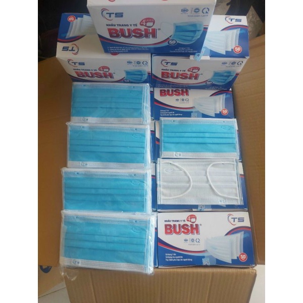 [Chính Hãng] Khẩu Trang Y Tế BUSH Hàng Công Ty (50PSC/1Hộp)