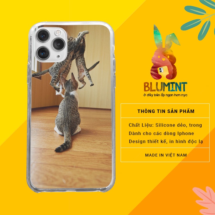 Ốp đt Cat Mèo con tinh nghịch cho iPhone12promaxXS XR nữ 8plus mềm 7Plus X XR Xs Max 6 6s BLUMEW0081