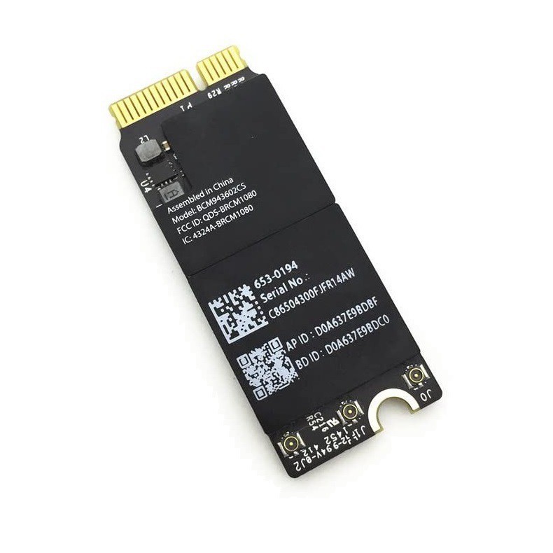 Card Wifi cho Macbook BCM943602CS/2CS chipset Broadcom (Hackintosh - Chuẩn ốc H4)