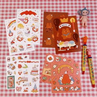 Miếng dán chống nước hình thỏ hoạt họa đáng yêu trang trí điện thoại