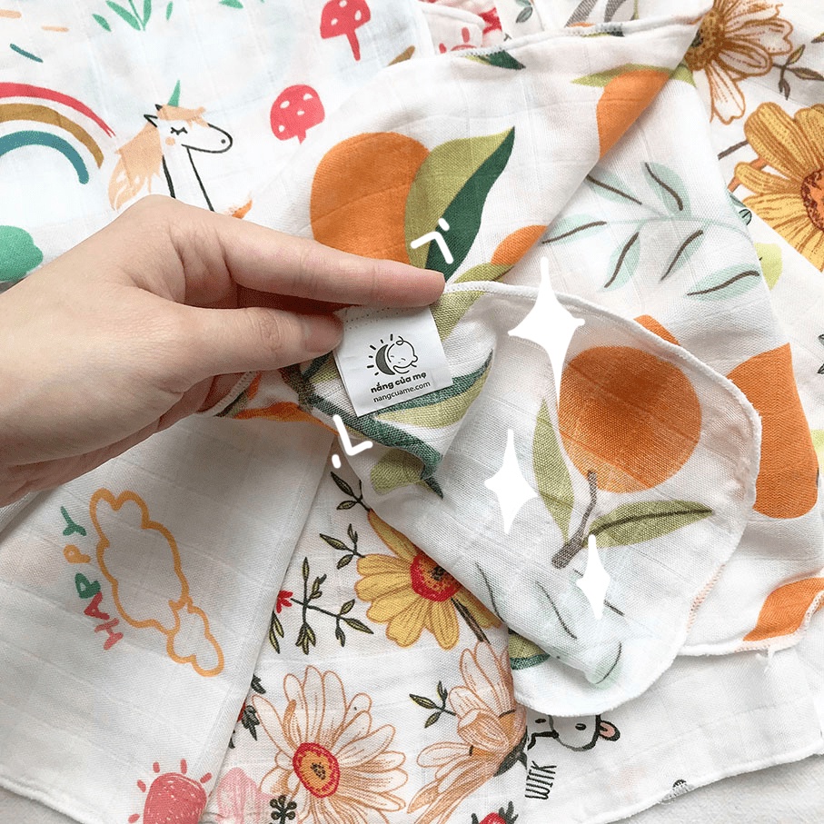 Khăn xô khăn sợi tre khăn sữa khăn mặt trơn vo viền đa năng an toàn siêu mềm mịn, an toàn cho bé sơ sinh - Nắng Của Mẹ