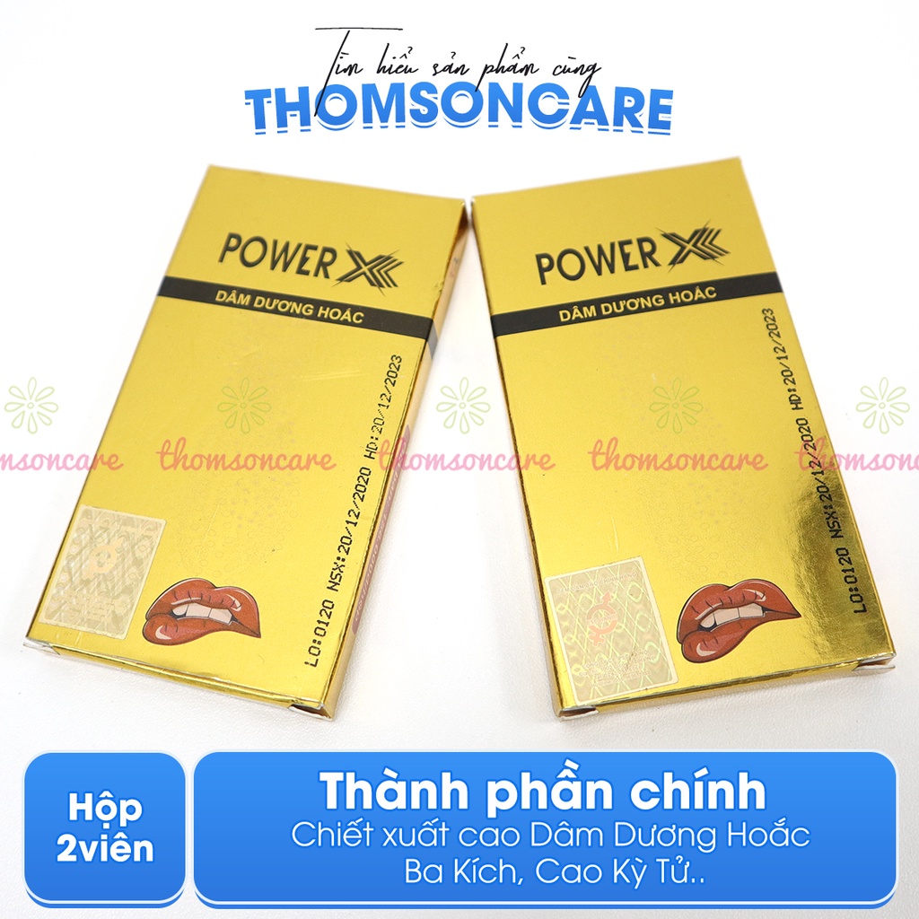 Viên Sủi Tăng Cường Sinh Lý Nam Giới Power X (Hộp 2 viên) - Tăng Cường Cương Dương - Giúp Bổ Thận Tráng Dương