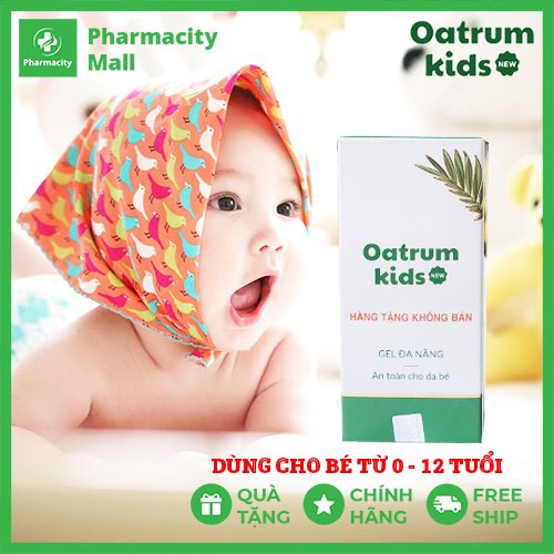 Gel bôi da đa năng bé Oatrum Kids New - Hết trầy xước, rách da, bỏng, hăm da, muỗi côn trùng đốt - 20g