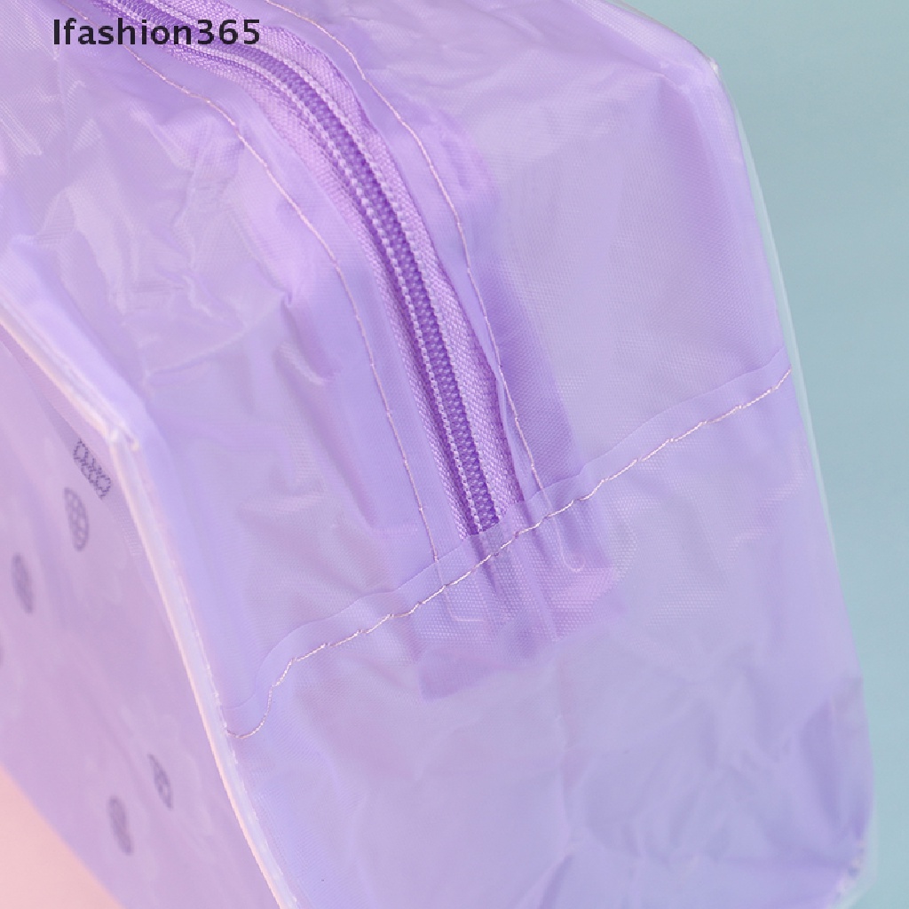 [Hàng mới về] Túi đựng mỹ phẩm bằng nhựa PVC trong suốt nhiều màu tiện dụng