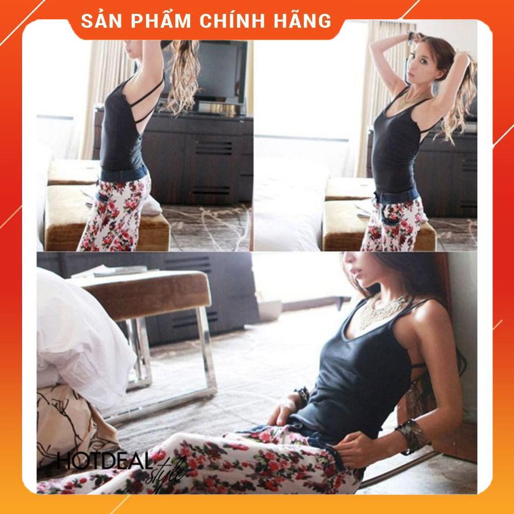 🐶 🐶 1121A12B1 Áo hai dây chéo lưng mút ngực so sexy, freesize dưới 55kg bận vừa, thun mịn hàng xuất