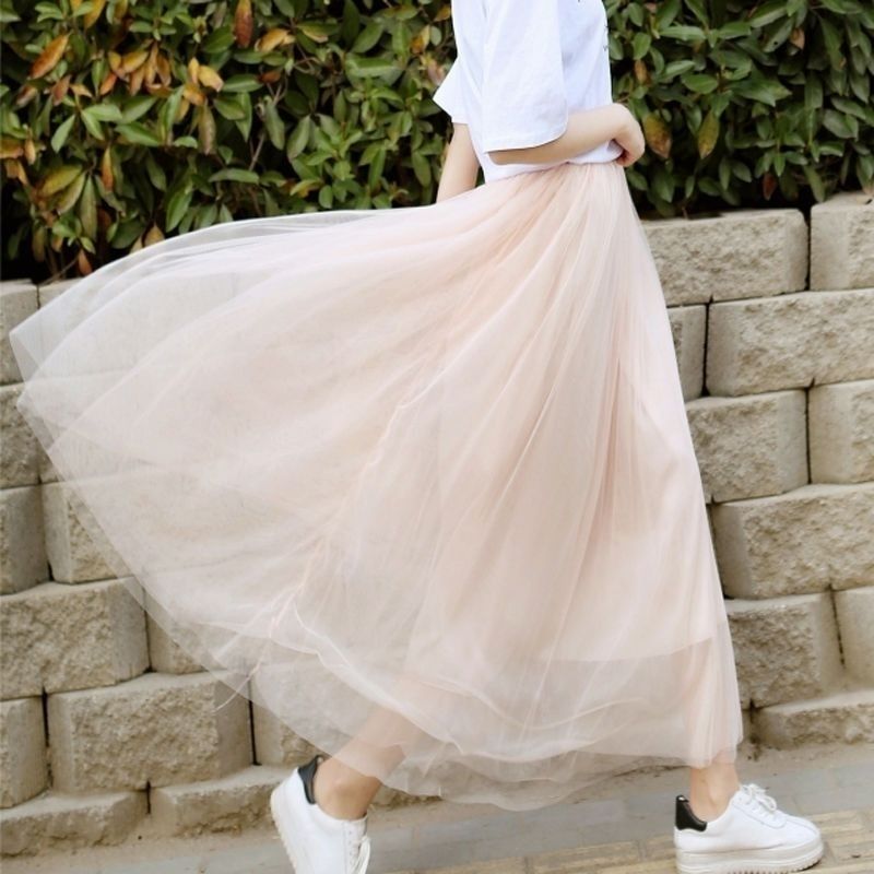 2020 mesh pleated skirt, high waist belt, thin A skirt, front wing skirt, half-length skirt | BigBuy360 - bigbuy360.vn