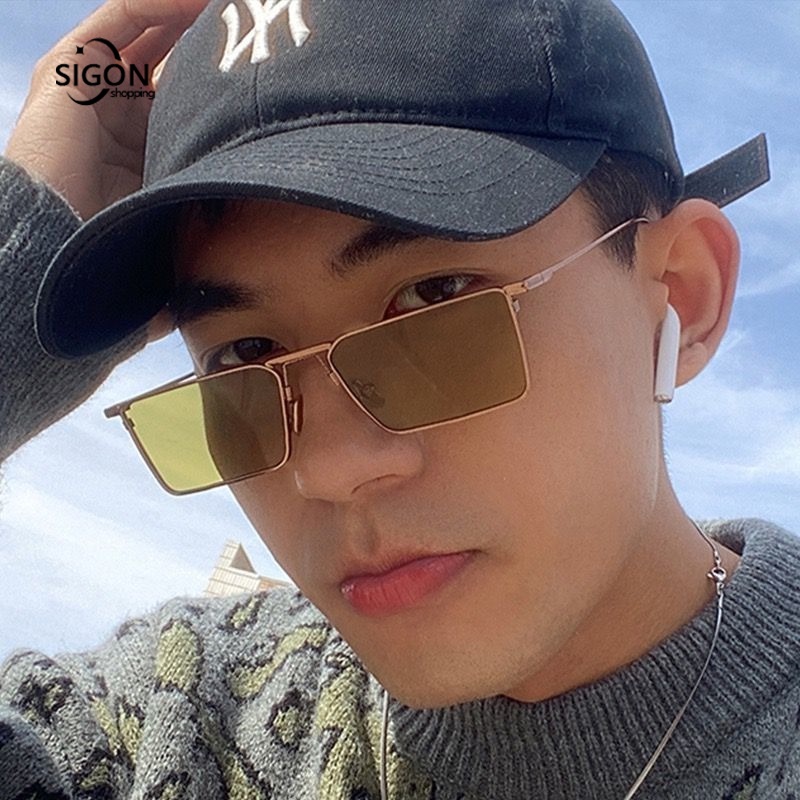 Kính Mát Gọng Chữ Nhật Chống Tia Uv400 Thời Trang Dành Cho Các Cặp Đôi