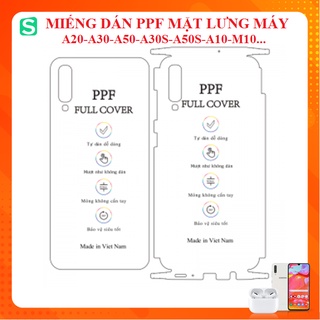 Miếng Dán PPF Mặt Lưng Trong Suốt cho Samsung Galaxy A20 A30 A20S A30S A50 A50S M21 M31 M30S A10 M10 J8 A6 PLUS A7 2018