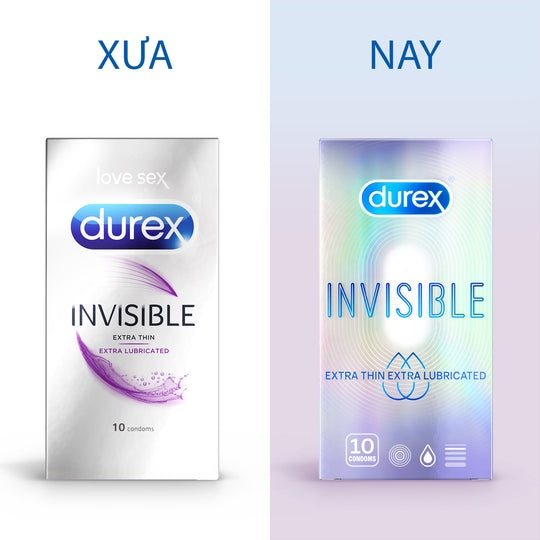 Bao cao su Durex Invisible hộp 10 cái