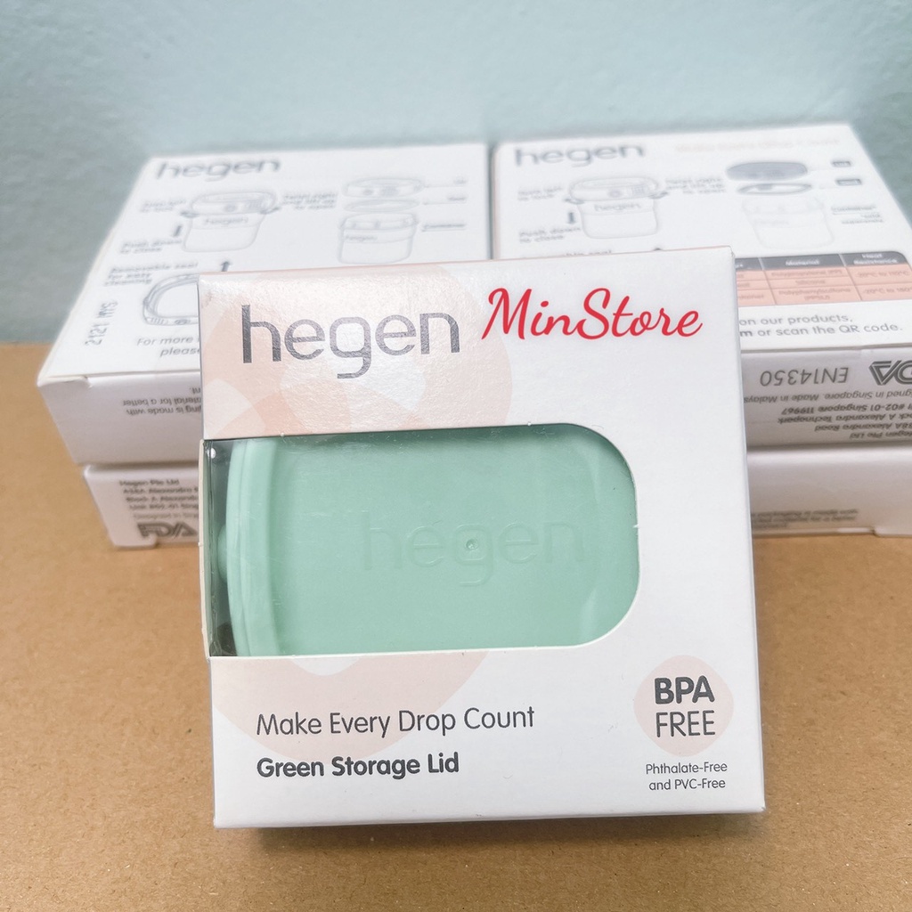 Nắp trữ sữa hegen, nắp đậy bình sữa hegen màu xanh hồng trắng xám chính hãng