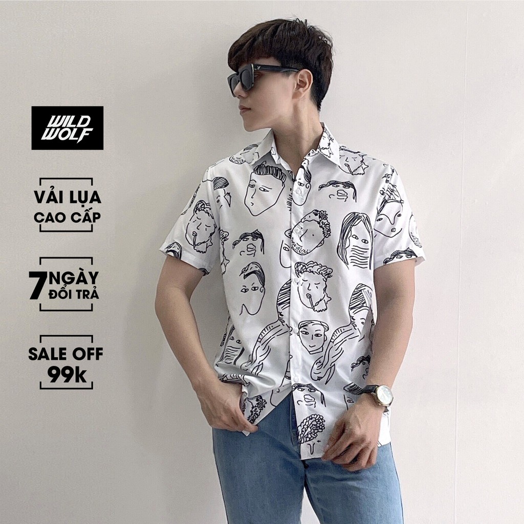 Áo sơ mi nam vải lụa cao cấp hot trend họa tiết pop art - SMTM131 (có video) | BigBuy360 - bigbuy360.vn